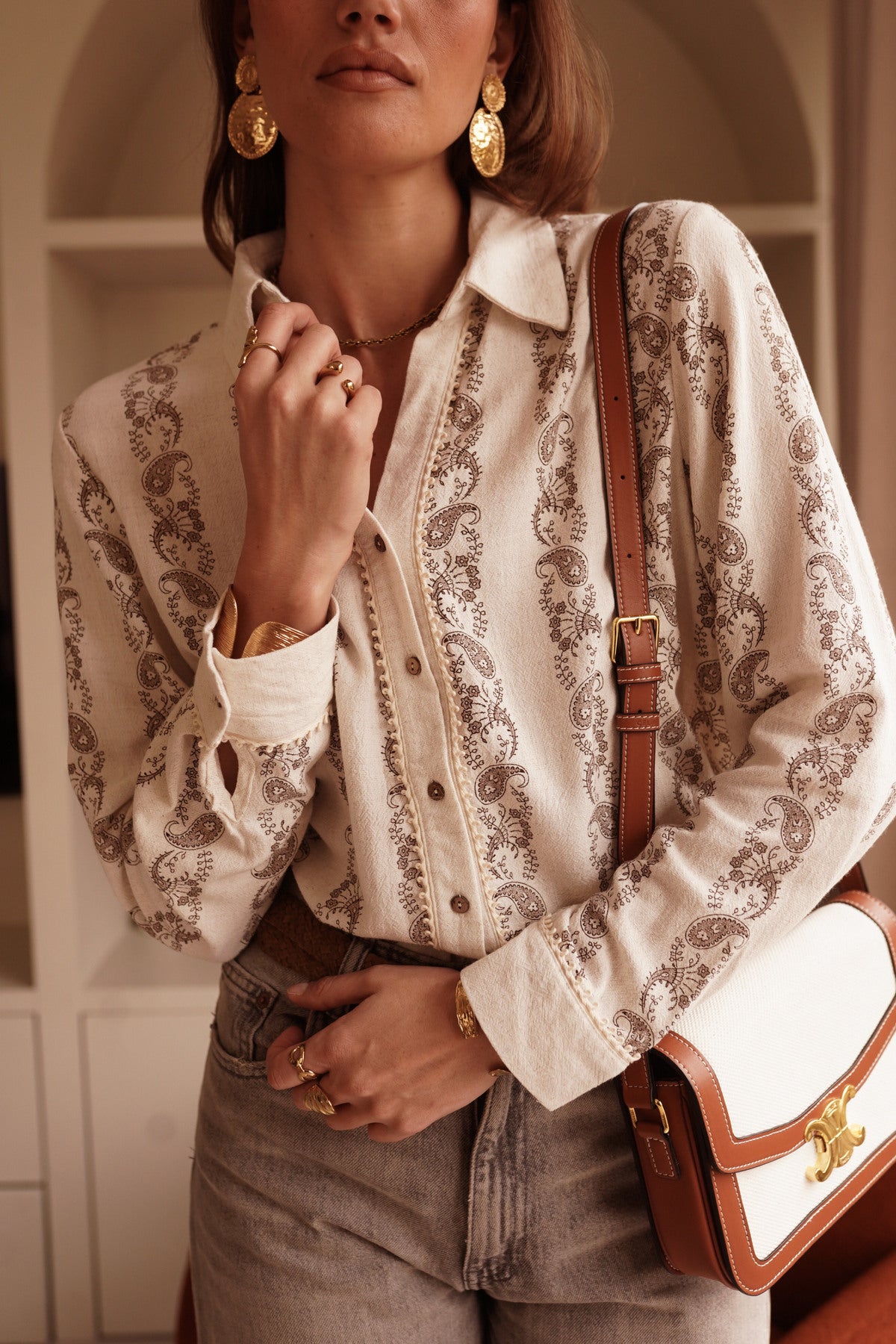 Chemise au style bohème chic
