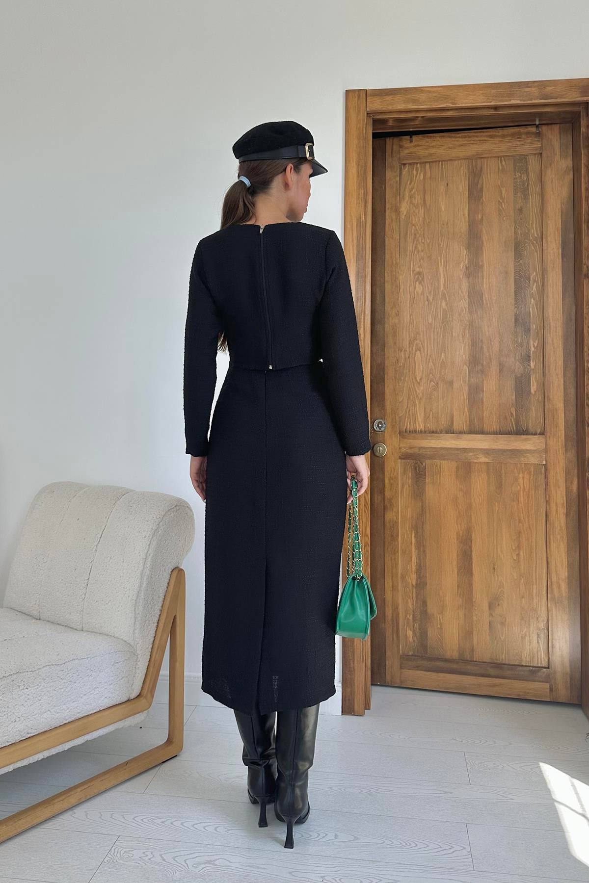 Ensemble top et Jupe avec Poches En Chaîne