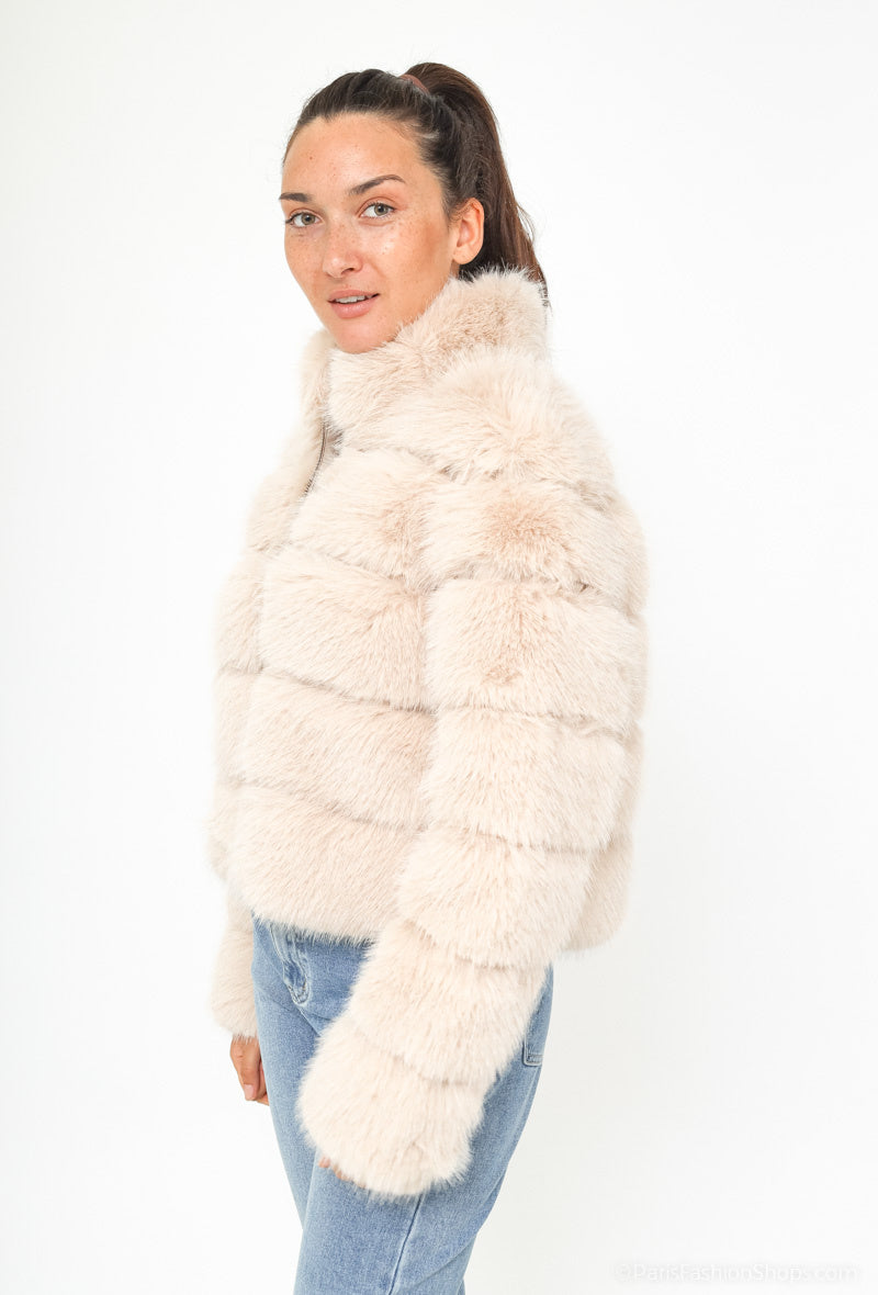 Veste fausse fourrure