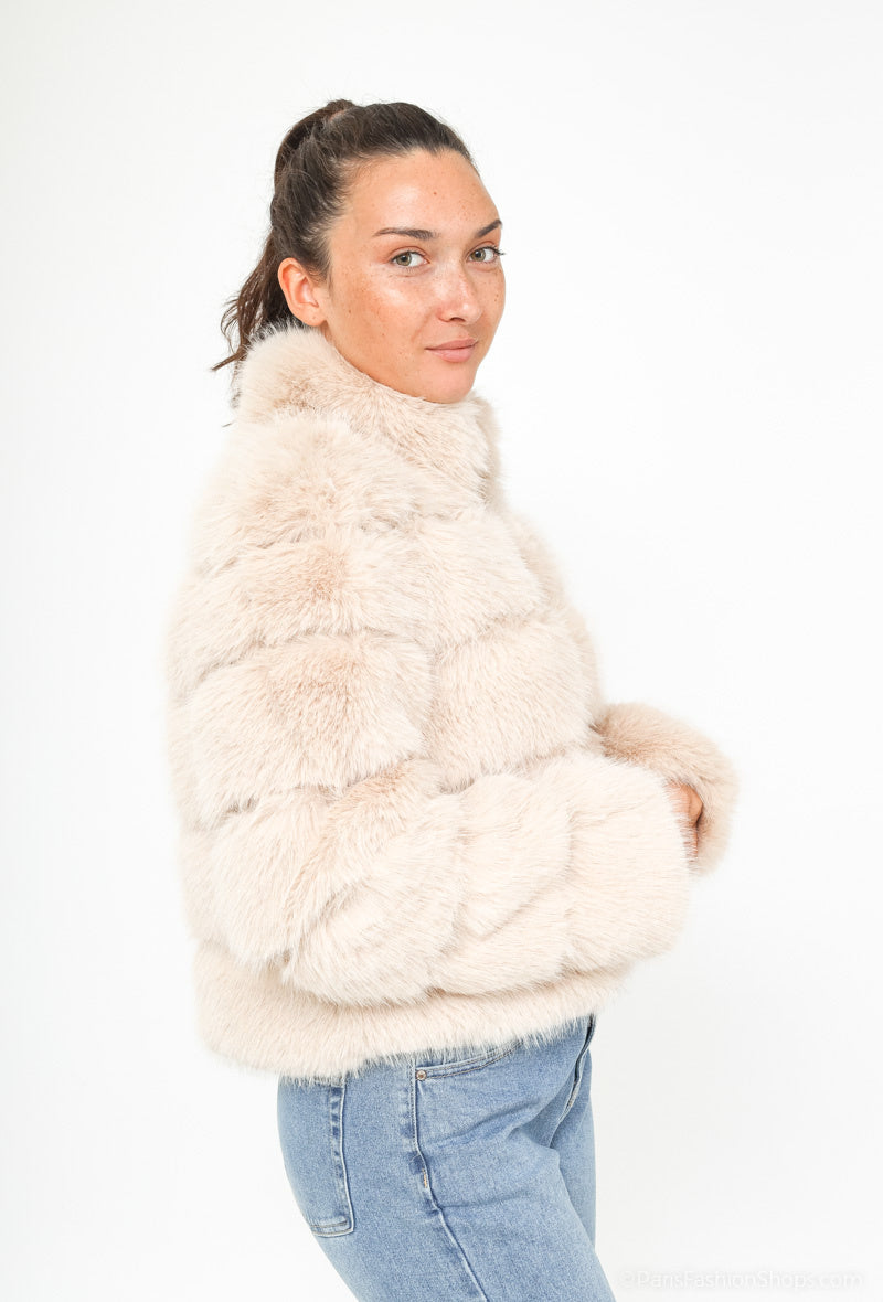 Veste fausse fourrure
