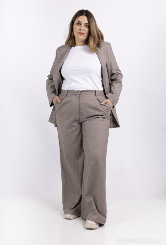 Pantalon à plis Plus size