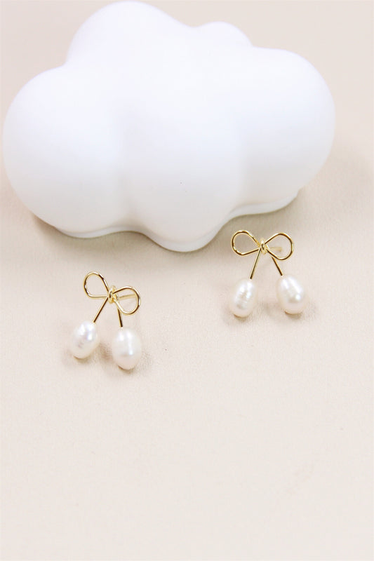 Boucles d’Oreilles Cerise en tige Argent 925: Charme Hypoallergénique