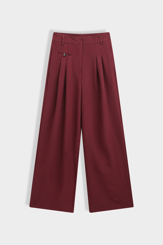 Pantalon à pinces structurés