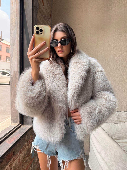 Veste en fausse fourrure