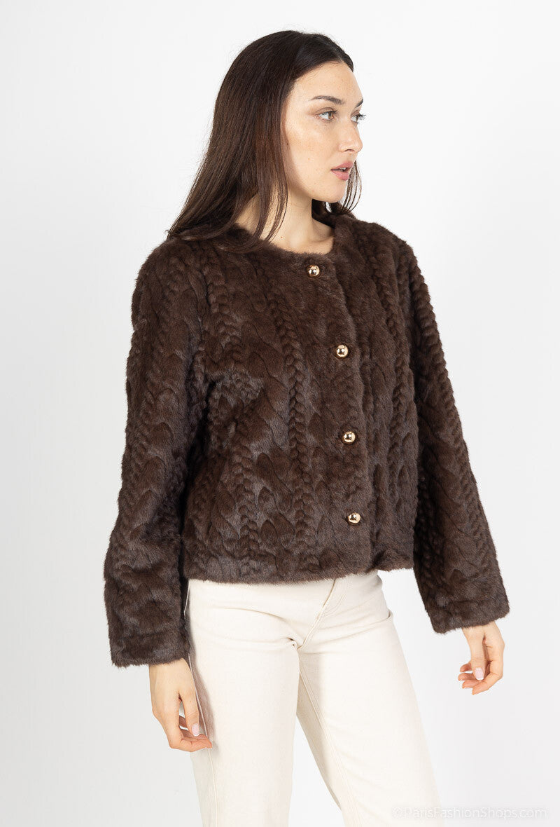 VESTE FAUSSE FOURRURE