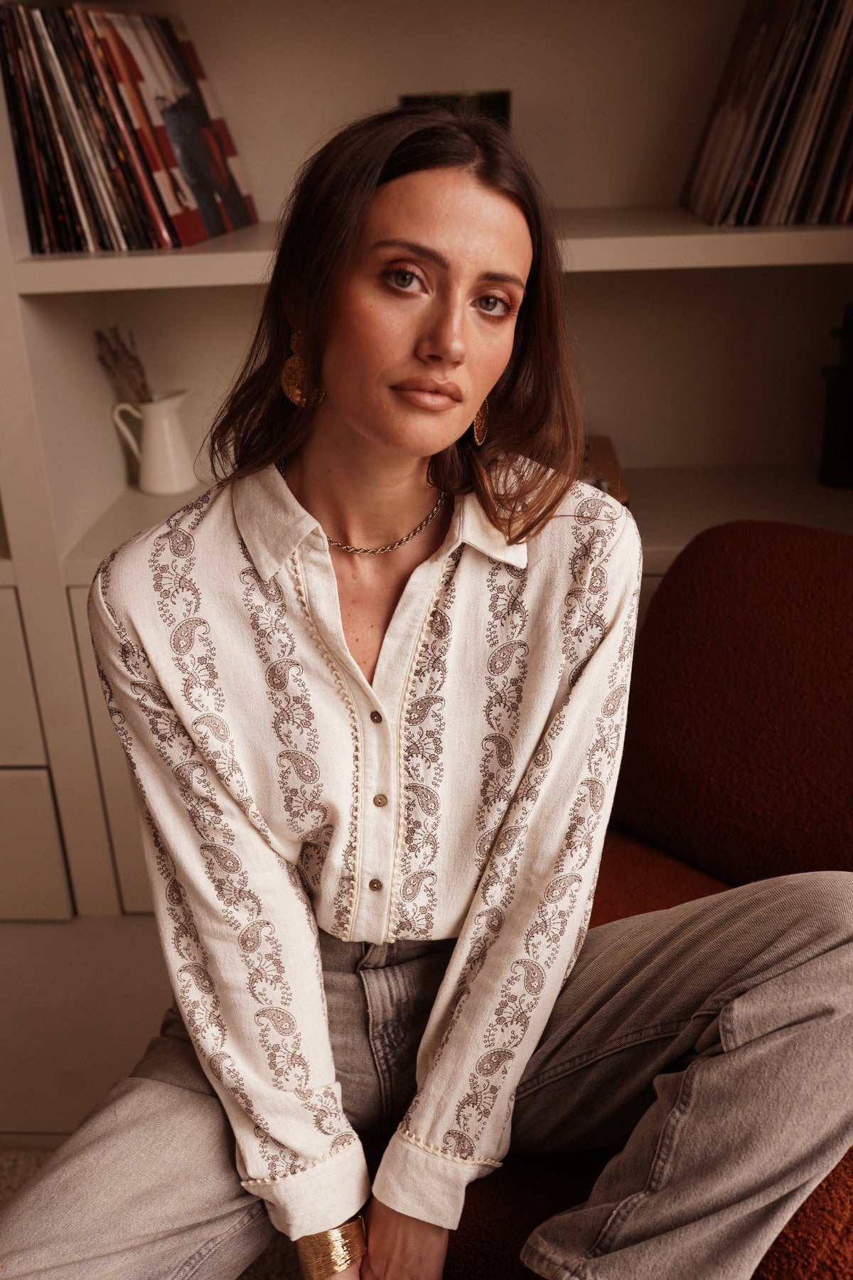 Chemise au style bohème chic