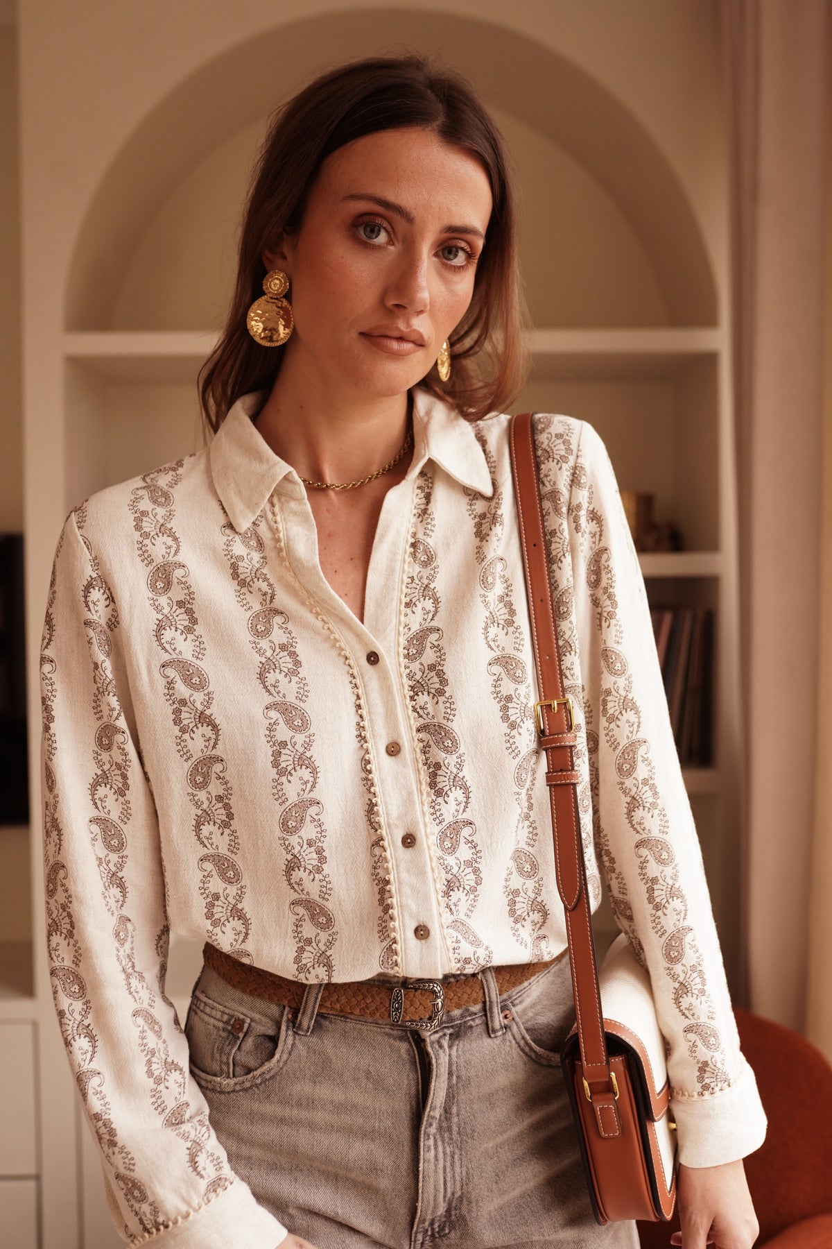 Chemise au style bohème chic