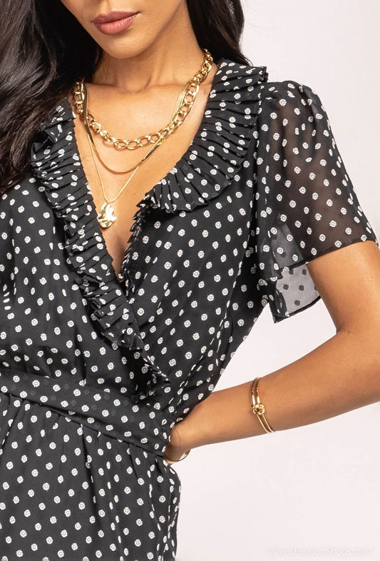 ROBE CACHE CŒUR A POIS