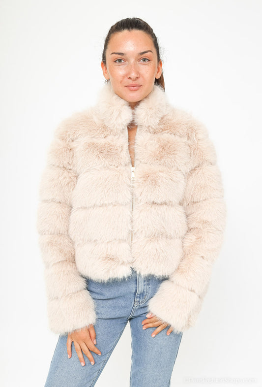 Veste fausse fourrure
