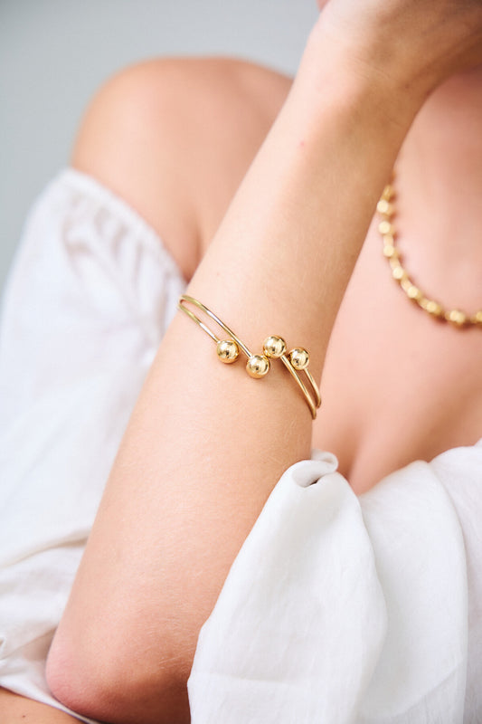 Bracelet Jonc Ajustable en Acier Inoxydable