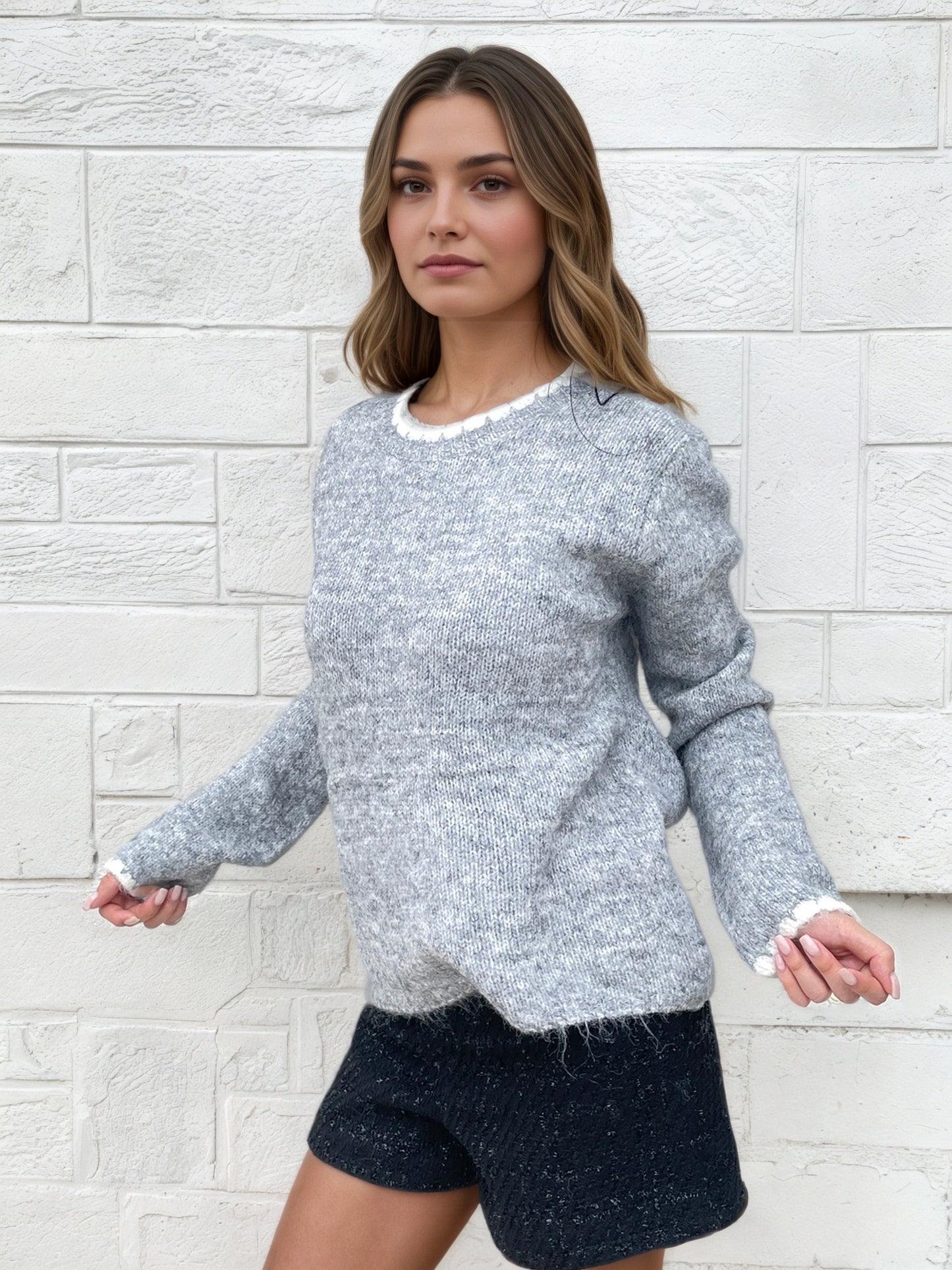 PULL MAILLE DÉTAIL ENCOLURE