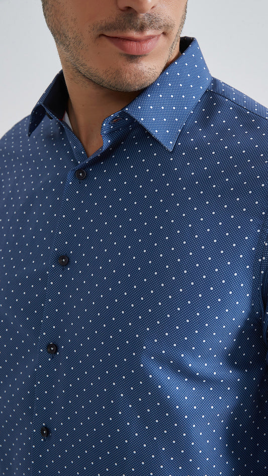 Chemise coupe droite à motifs