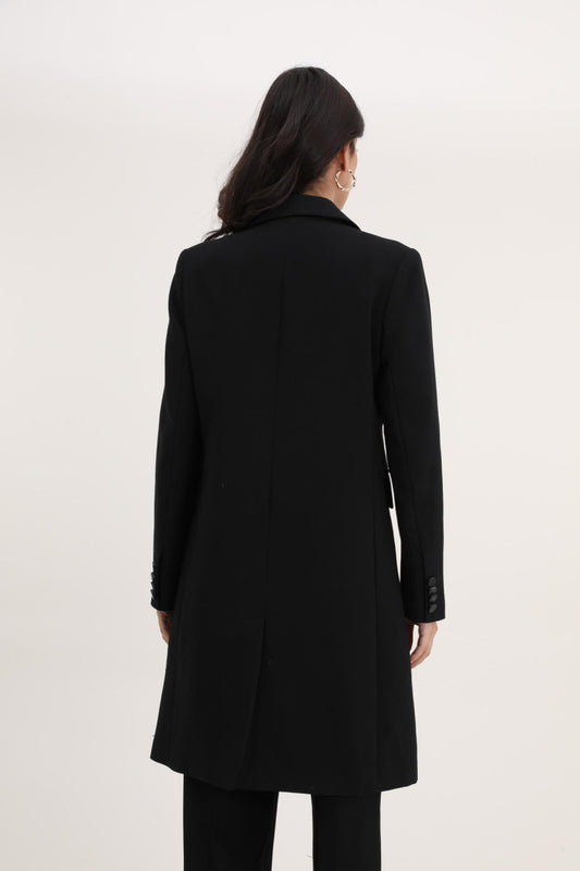Veste longue avec boutons assortis